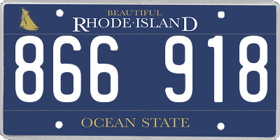 RI license plate 866918