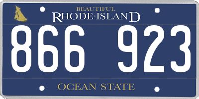 RI license plate 866923