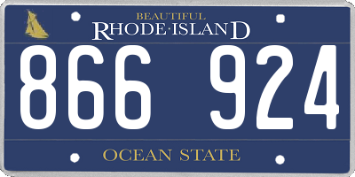 RI license plate 866924