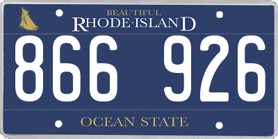 RI license plate 866926