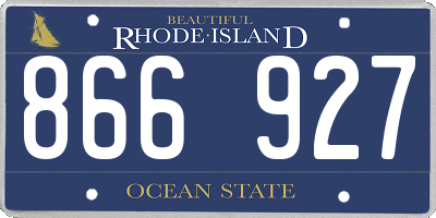 RI license plate 866927