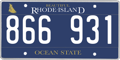 RI license plate 866931