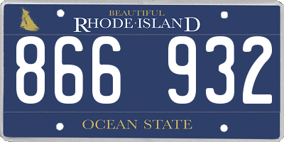 RI license plate 866932