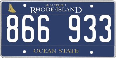 RI license plate 866933