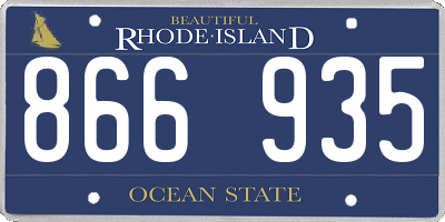 RI license plate 866935