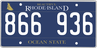 RI license plate 866936