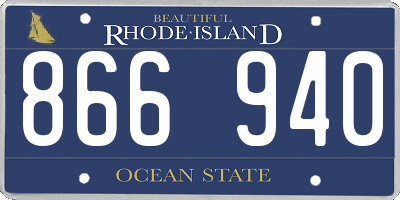 RI license plate 866940