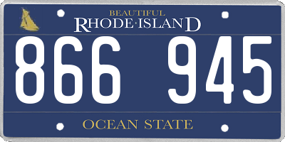 RI license plate 866945