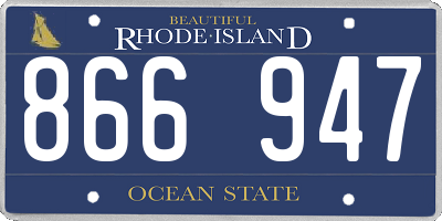RI license plate 866947