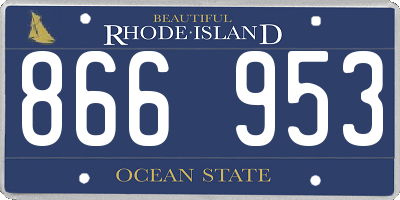 RI license plate 866953