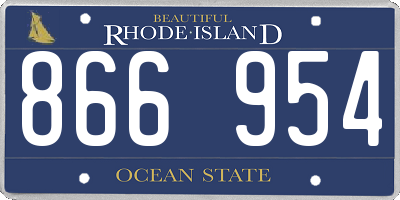 RI license plate 866954
