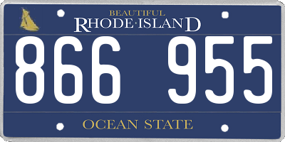 RI license plate 866955