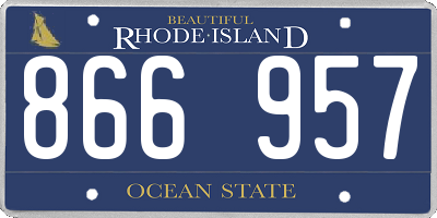 RI license plate 866957
