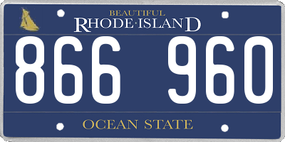RI license plate 866960
