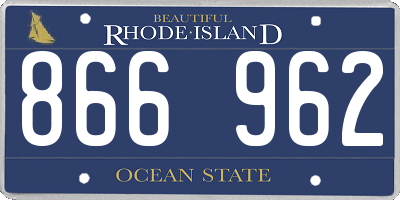 RI license plate 866962