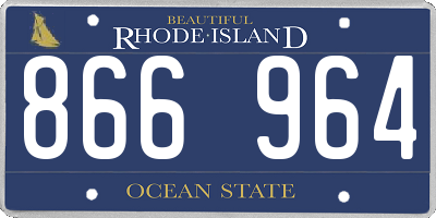 RI license plate 866964