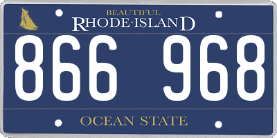 RI license plate 866968
