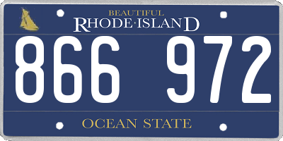 RI license plate 866972
