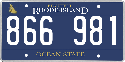 RI license plate 866981