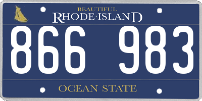 RI license plate 866983