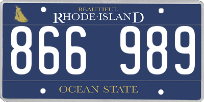 RI license plate 866989
