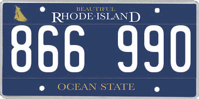 RI license plate 866990