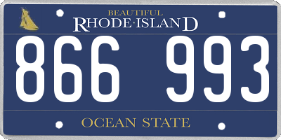 RI license plate 866993