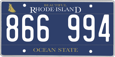 RI license plate 866994
