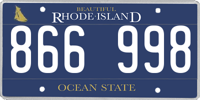RI license plate 866998