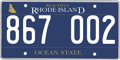 RI license plate 867002