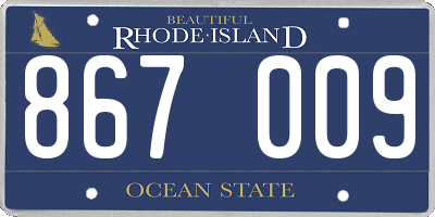 RI license plate 867009