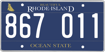 RI license plate 867011