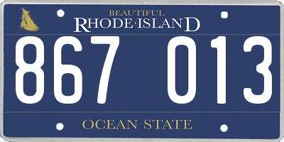 RI license plate 867013