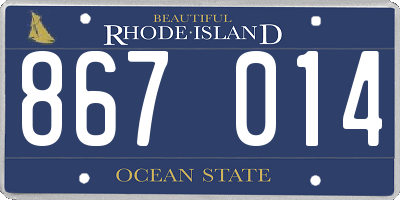 RI license plate 867014