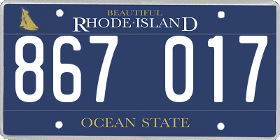 RI license plate 867017