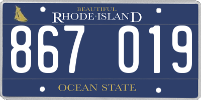 RI license plate 867019