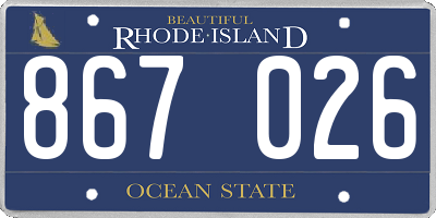 RI license plate 867026