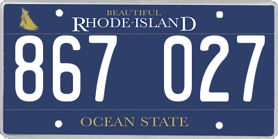 RI license plate 867027