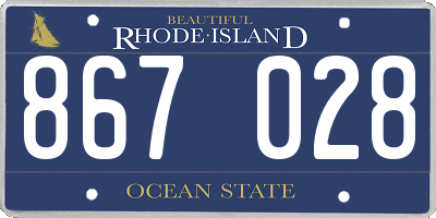 RI license plate 867028