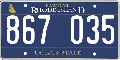 RI license plate 867035