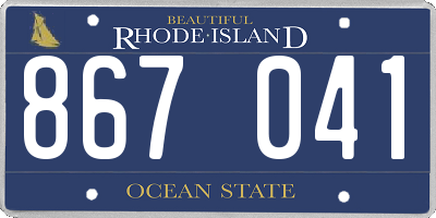 RI license plate 867041