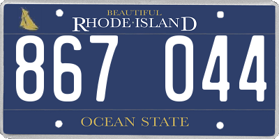 RI license plate 867044