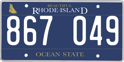 RI license plate 867049