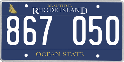 RI license plate 867050