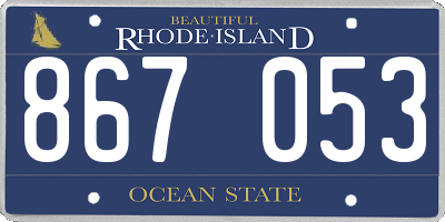 RI license plate 867053