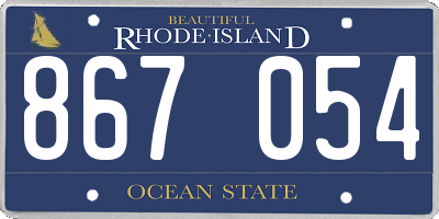 RI license plate 867054