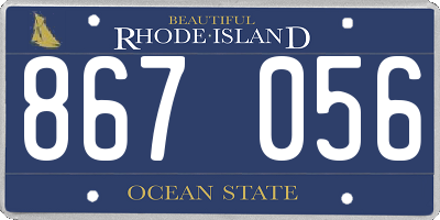 RI license plate 867056