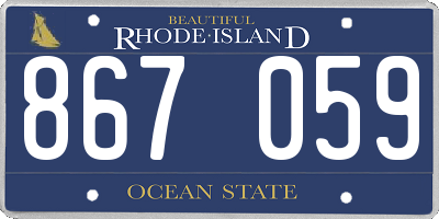 RI license plate 867059