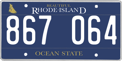 RI license plate 867064