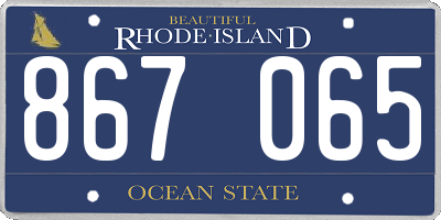 RI license plate 867065